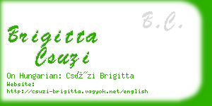 brigitta csuzi business card